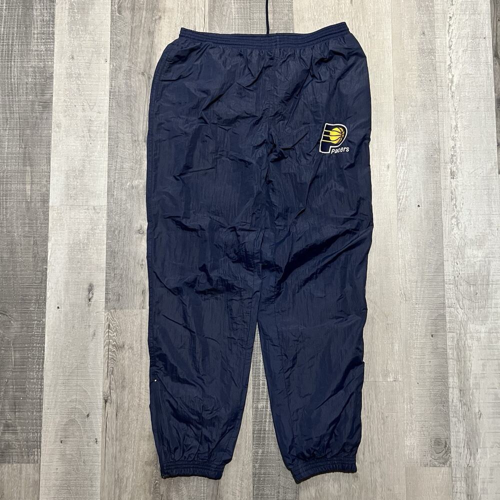 Vtg 90s Logo Athletic Indiana Pacers Joggers Pants Lined Basketball Windbreaker